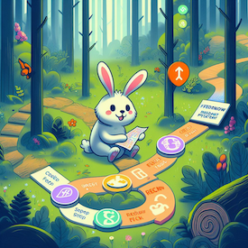 FedNow map in forest with a bunny