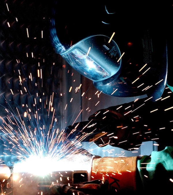 working welder